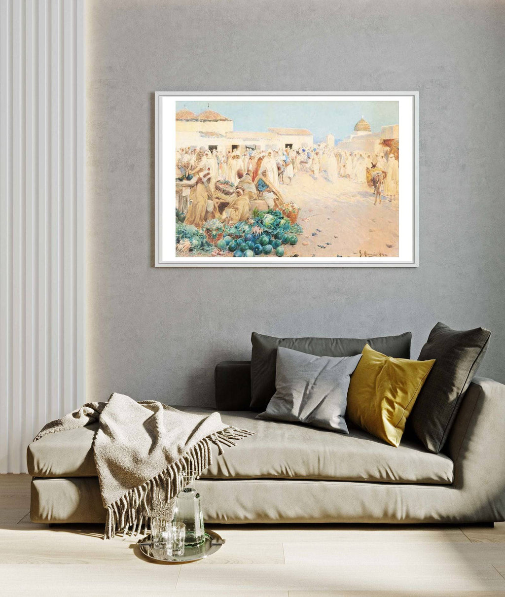 "Gustavo Simoni - A Busy Market 'North Africa' - Hakyarts"