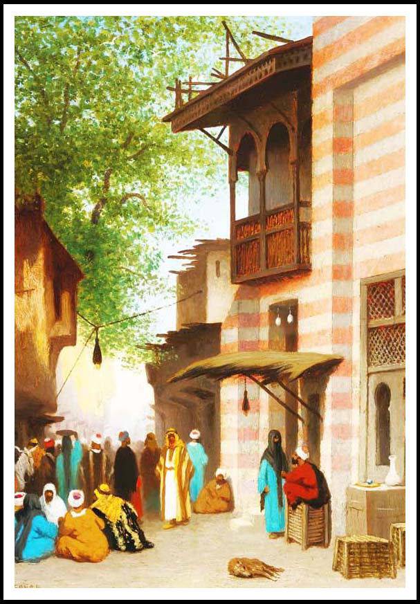 "Charles Théodore Frère - A Street Scene 'North Africa' - Hakyarts"