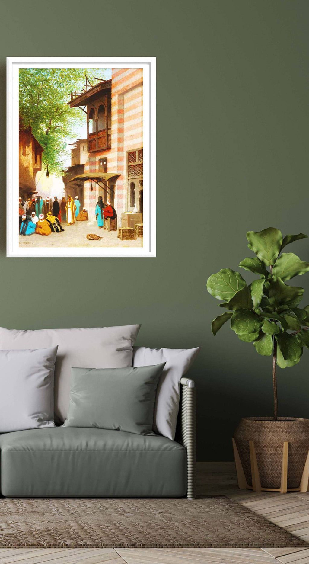 "Charles Théodore Frère - A Street Scene 'North Africa' - Hakyarts"