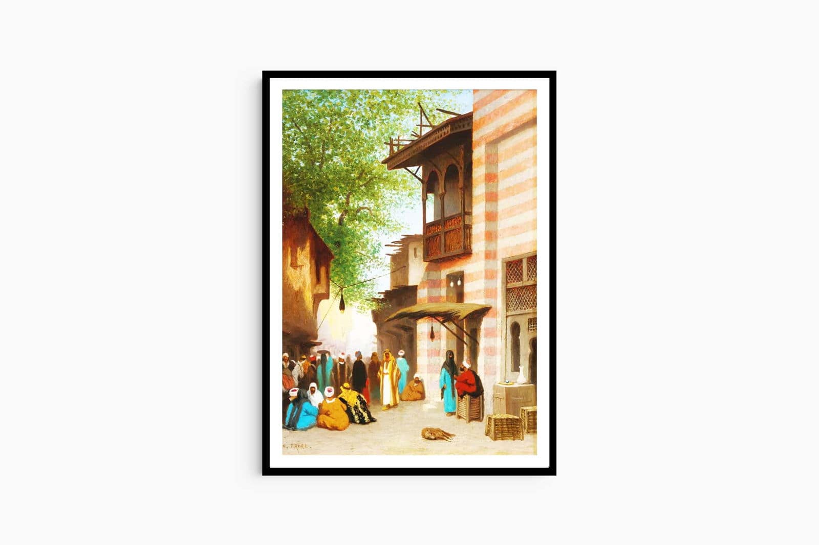 "Charles Théodore Frère - A Street Scene 'North Africa' - Hakyarts"