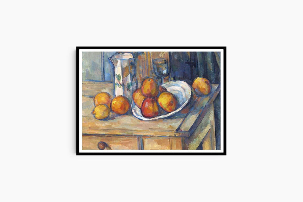 "Paul Cezanne - Still Life with Milk Jug and Fruit - Hakyarts"