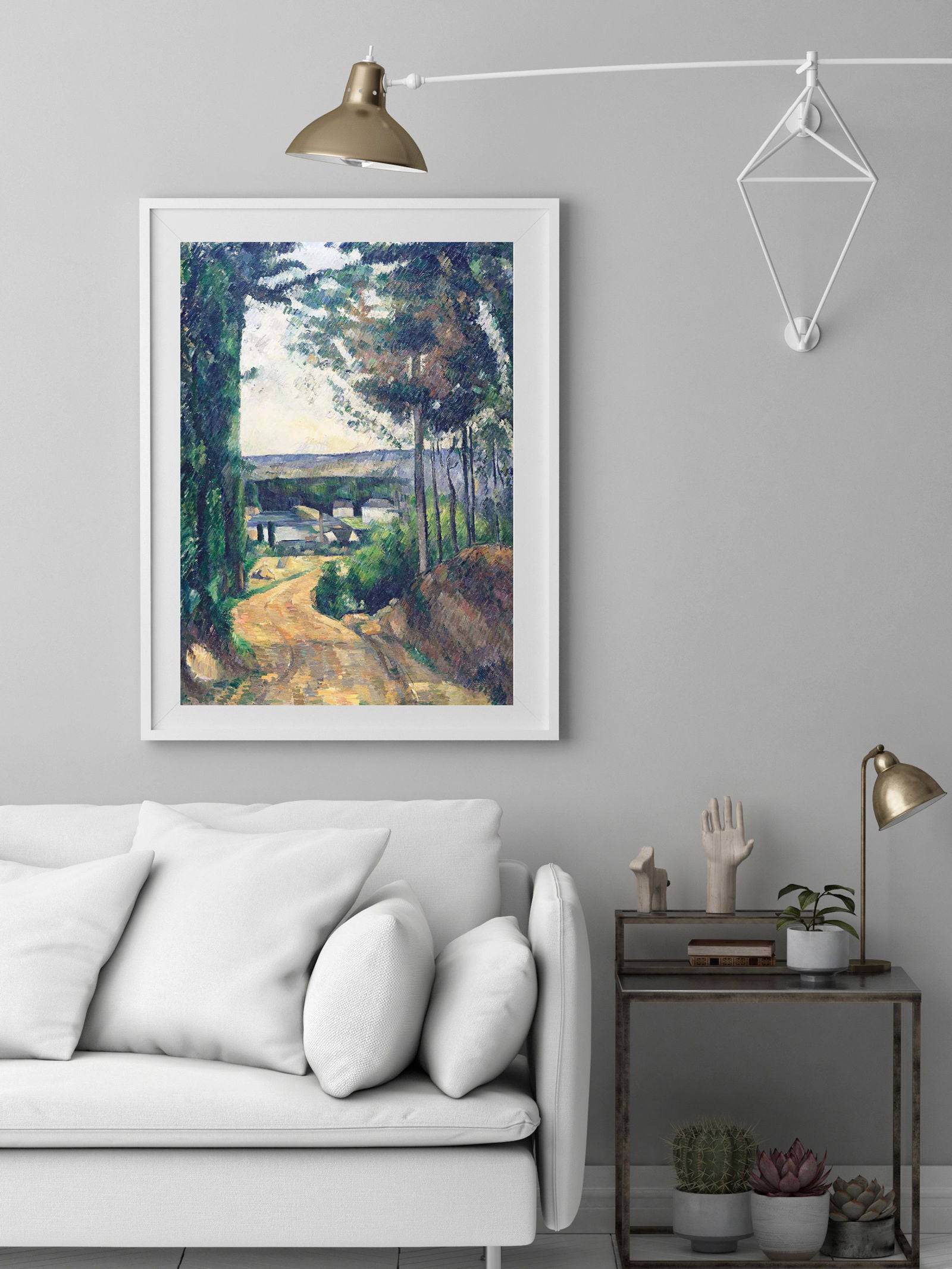 "Paul Cezanne - Road Leading to the Lake - Hakyarts"