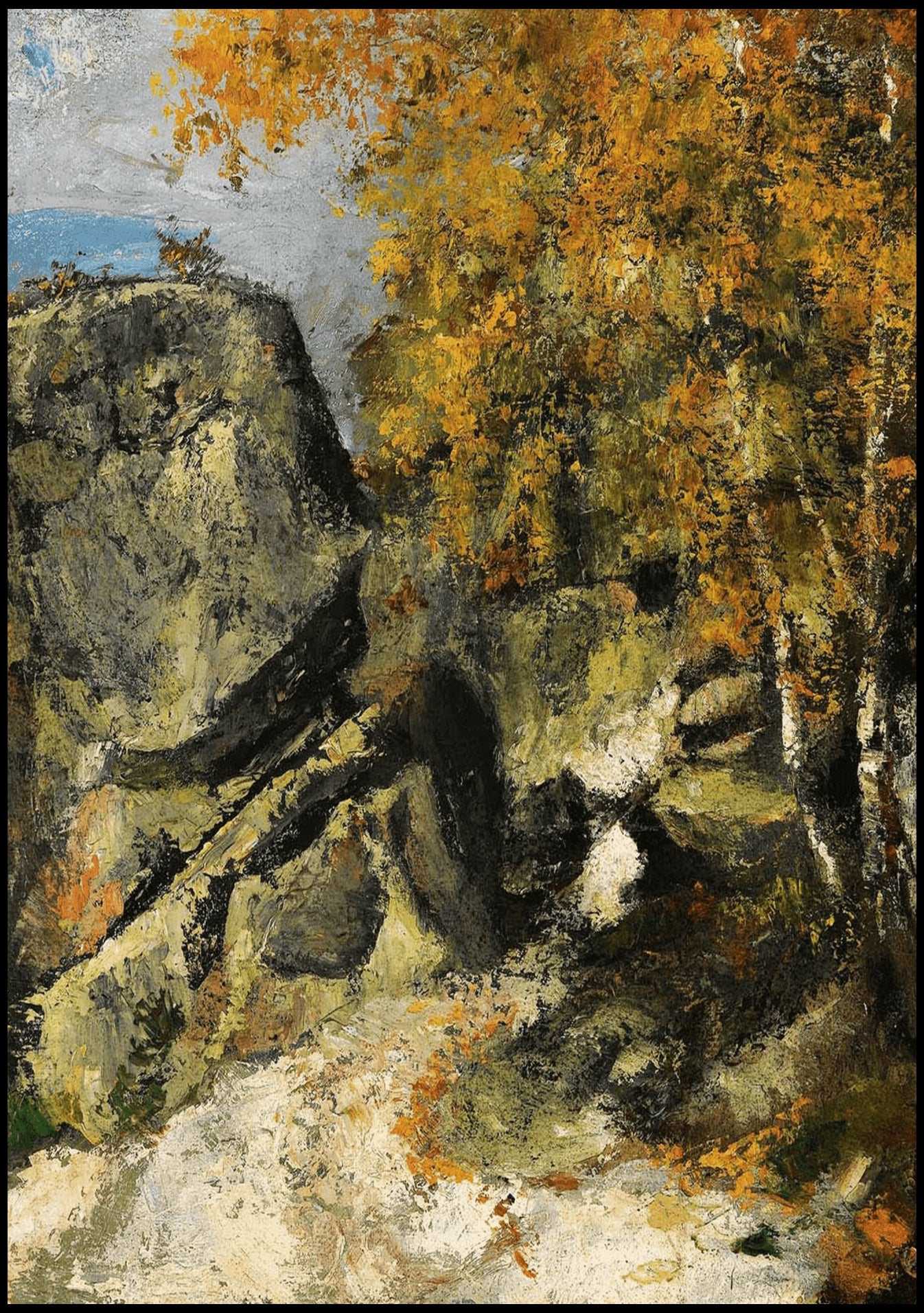 "Paul CŽzanne - Rochers Dans La Fôret 'Fontainebleau' - Hakyarts"