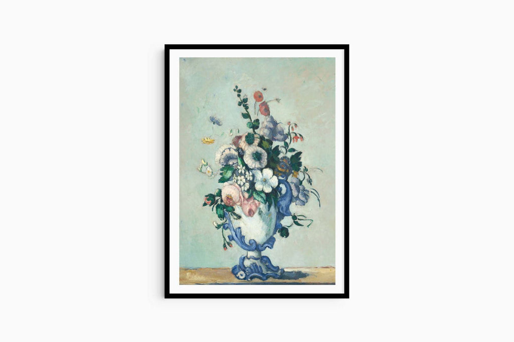 "Paul Cézanne - Flowers in a Rococo Vase"