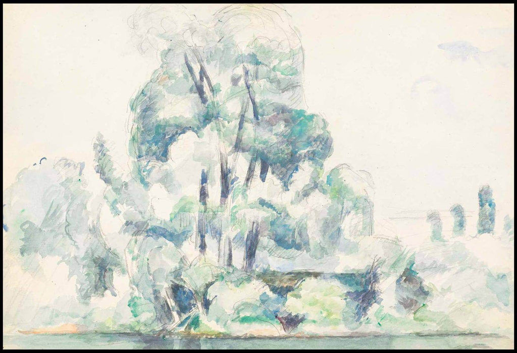 "Paul Cézanne - Banks of the Seine at Médan - Hakyarts"