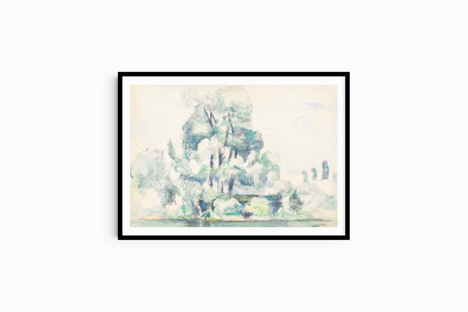 "Paul Cézanne - Banks of the Seine at Médan - Hakyarts"