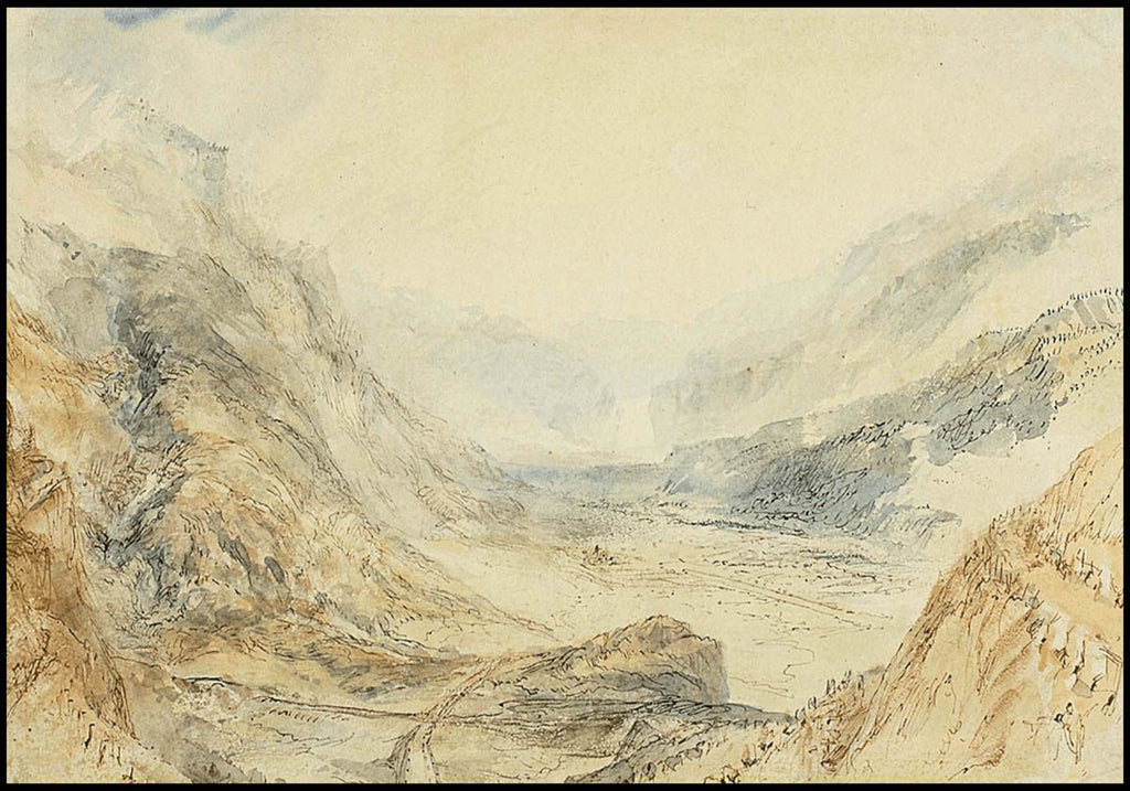 "William Turner - View in the St. Gotthard Pass"