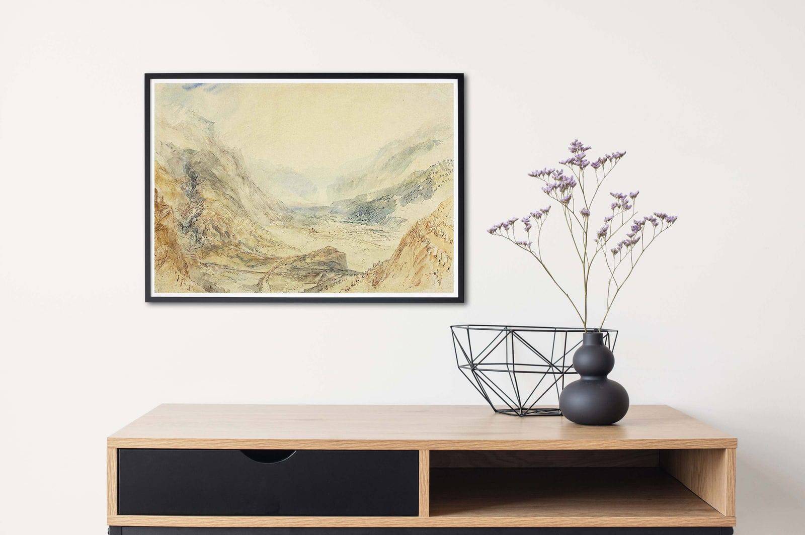 "William Turner - View in the St. Gotthard Pass"