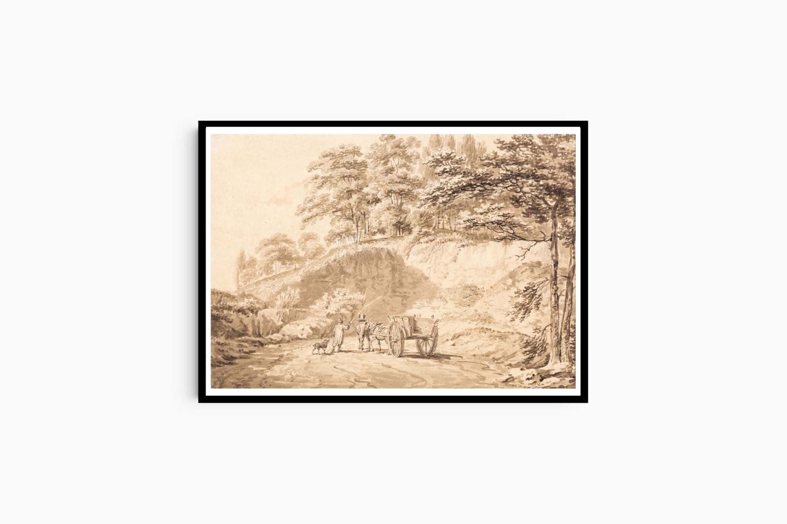 "William Turner - Man with Horse and Cart Entering a Quarry"