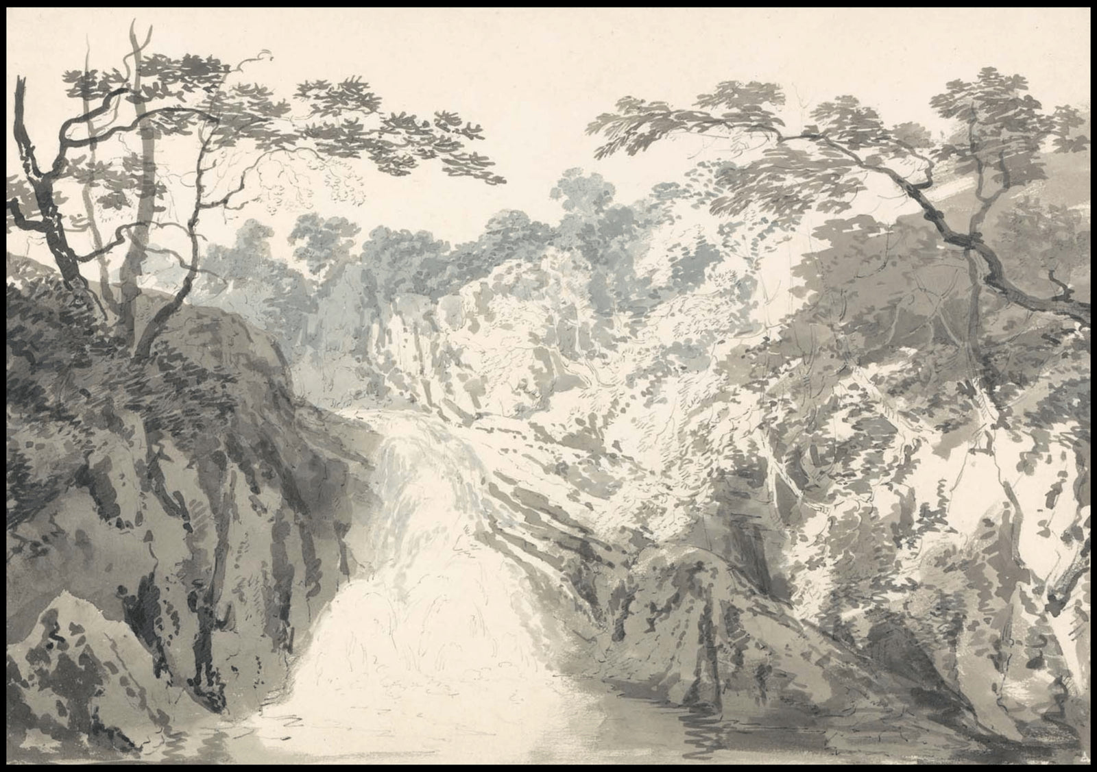 "William Turner - Landscape with Waterfall"