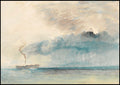 "William Turner - A Paddle-Streamer in a Storm"