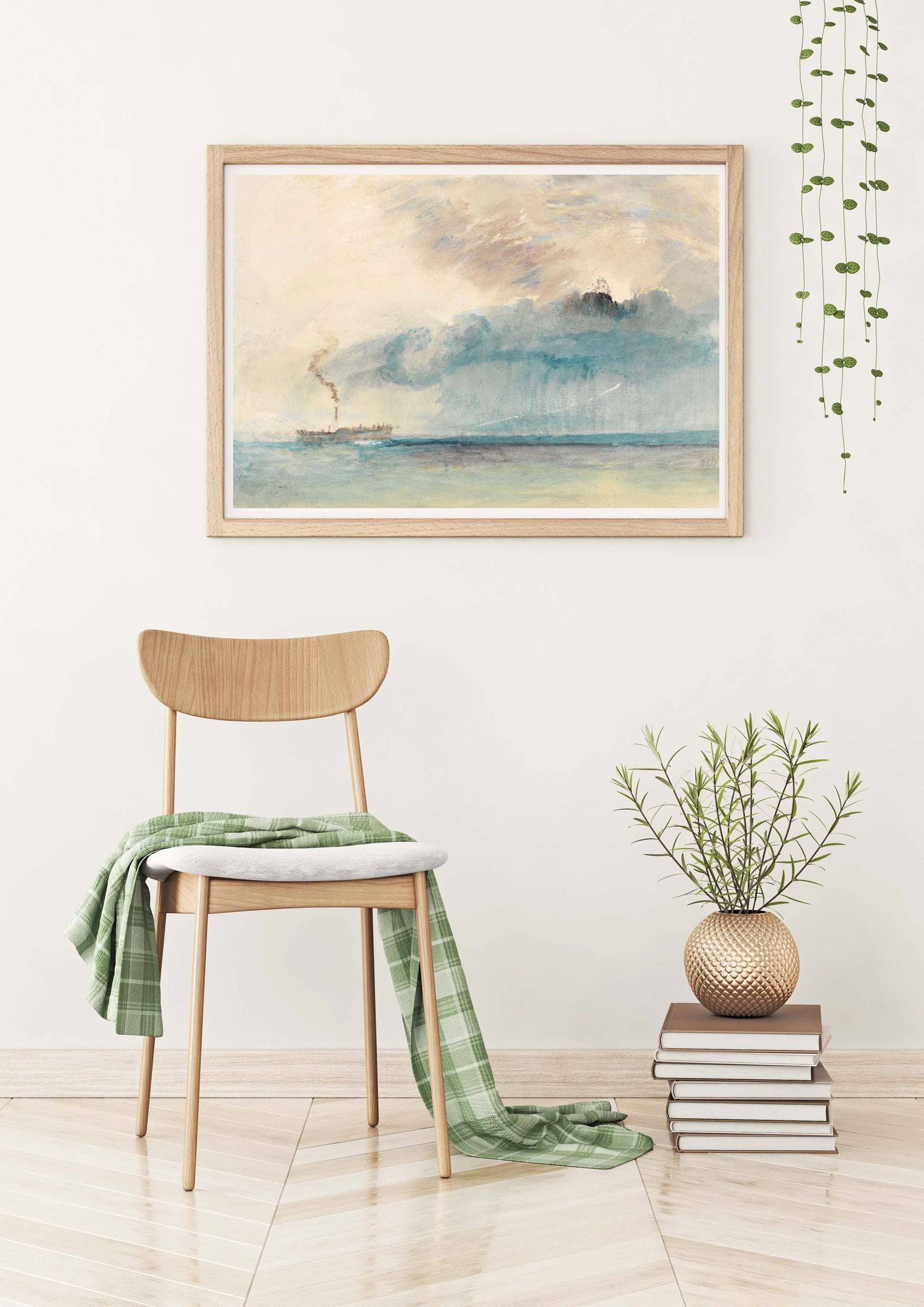 "William Turner - A Paddle-Streamer in a Storm"