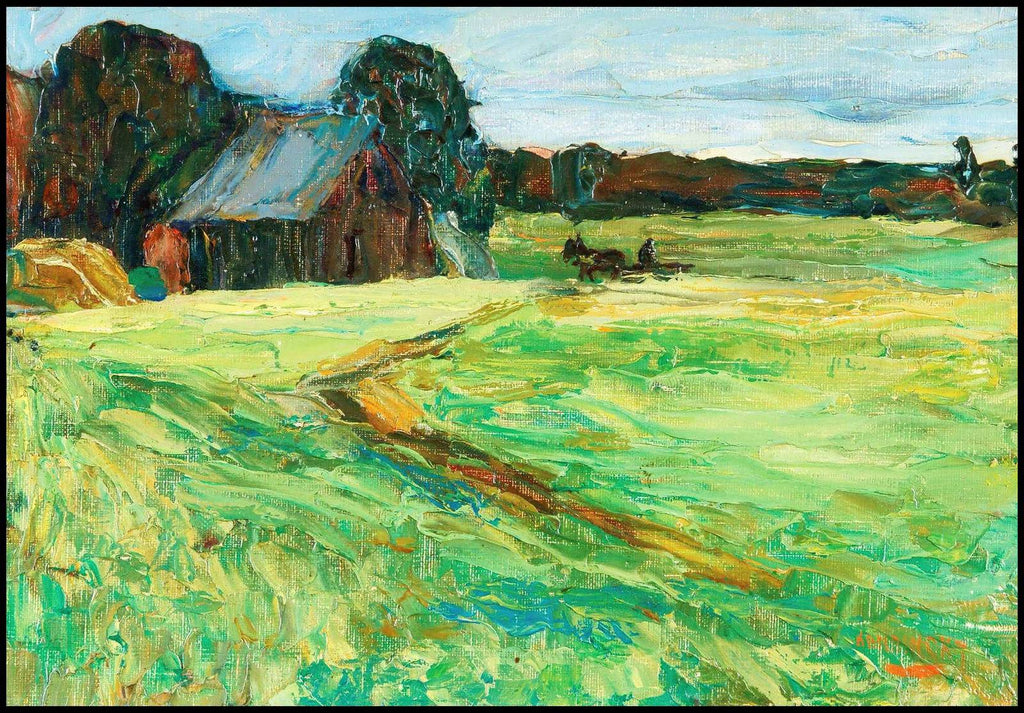 "Wassily Kandinsky - Vasilevskoë 'Barn With Pony'"