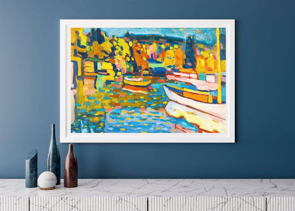 "Wassily Kandinsky - Study For Autumn Landscape With Boats"