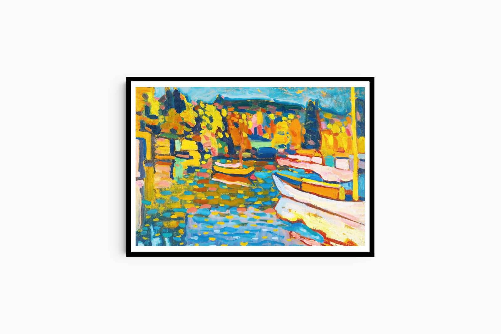 "Wassily Kandinsky - Study For Autumn Landscape With Boats"