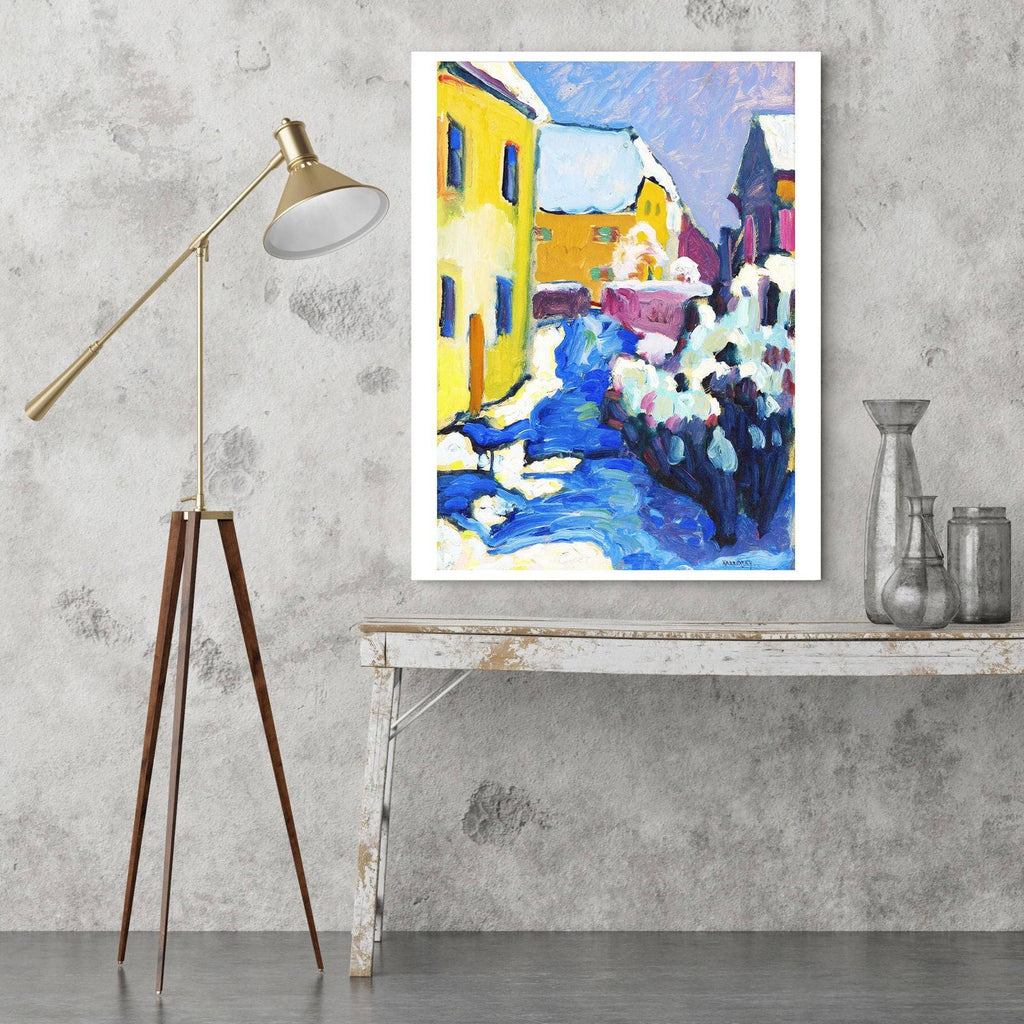 "Wassily Kandinsky - Cemetery and Rectory in Kochel"