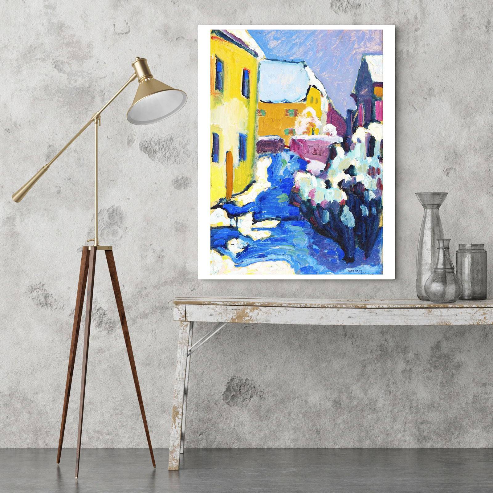 "Wassily Kandinsky - Cemetery and Rectory in Kochel"