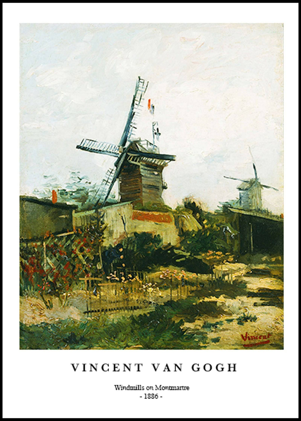 "Vincent Van Gogh - Windmills on Montmartre Poster"