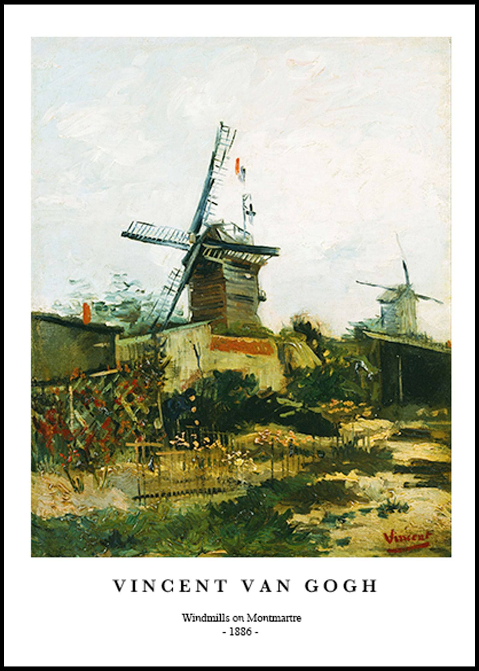 "Vincent Van Gogh - Windmills on Montmartre Poster"