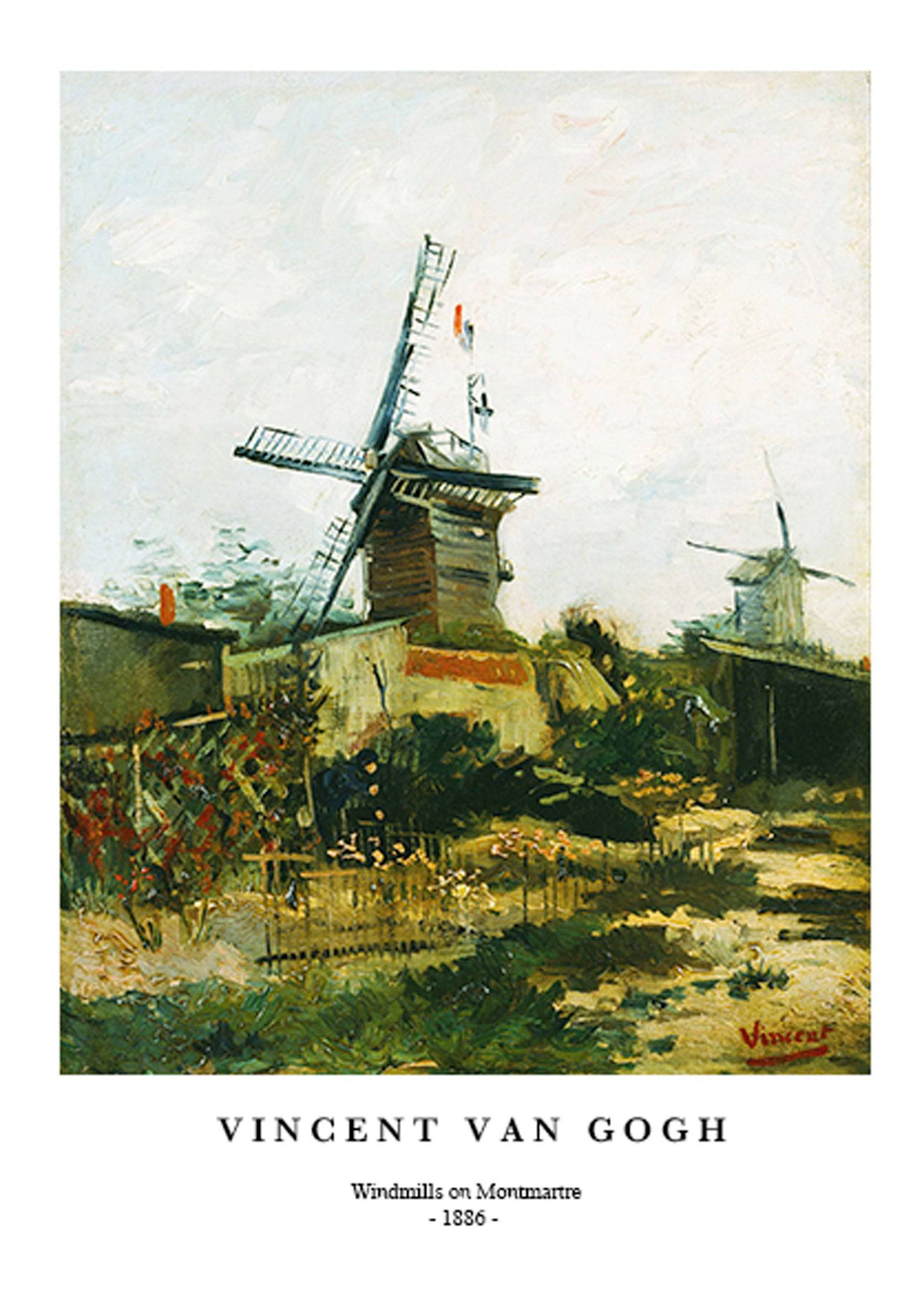 "Vincent Van Gogh - Windmills on Montmartre Poster"