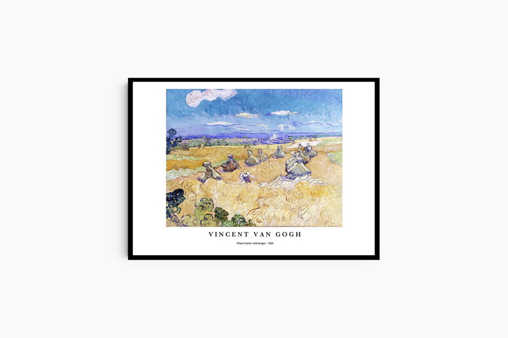 "Vincent Van Gogh - Wheat Stacks with Reaper Poster"