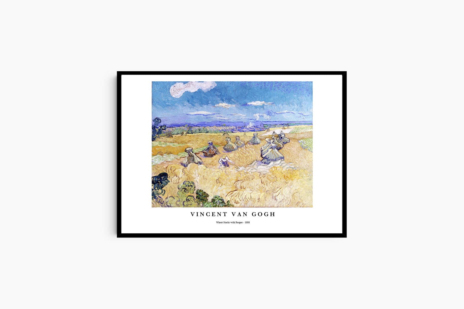 "Vincent Van Gogh - Wheat Stacks with Reaper Poster"