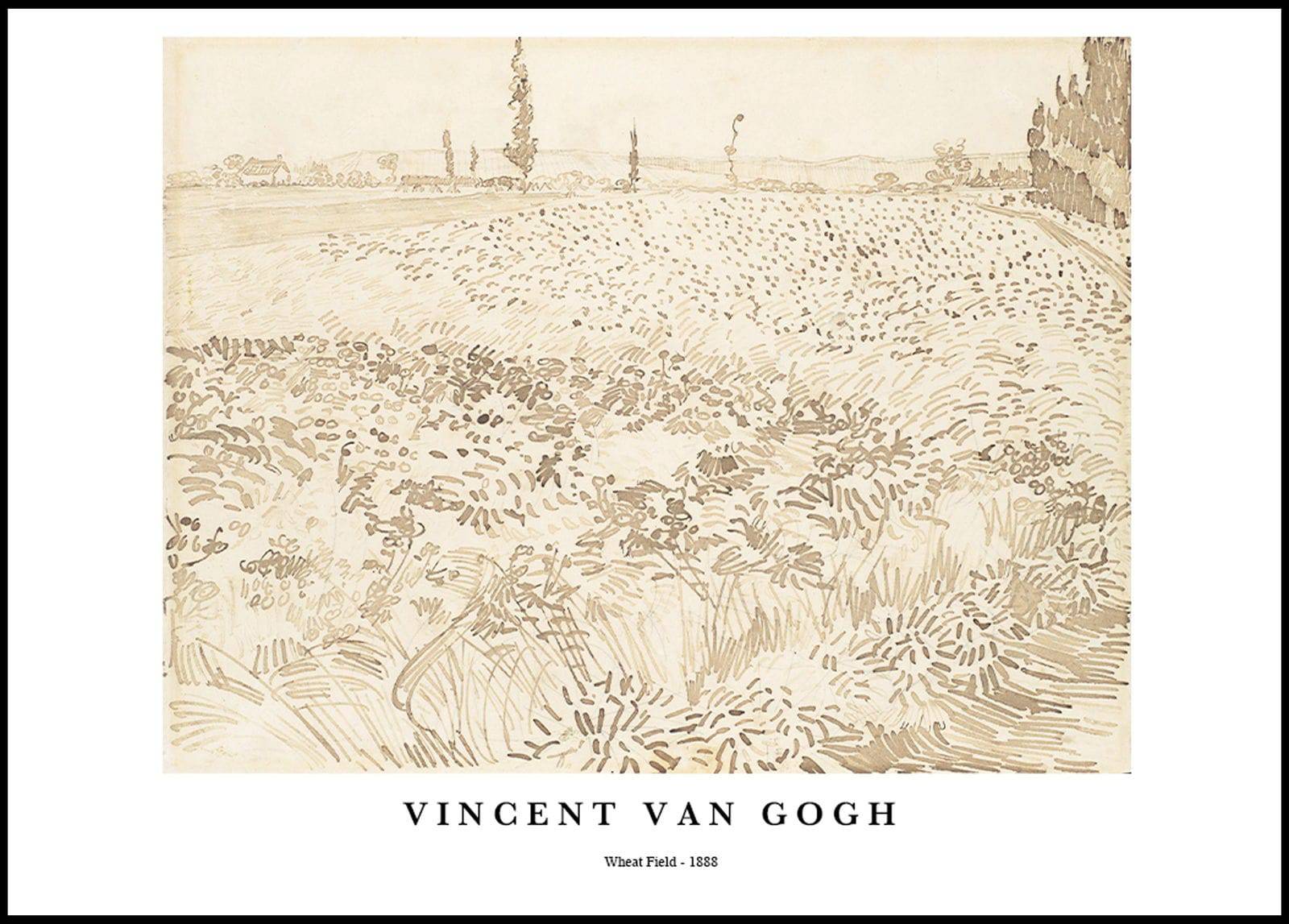 "Vincent Van Gogh - Wheat Field Poster"