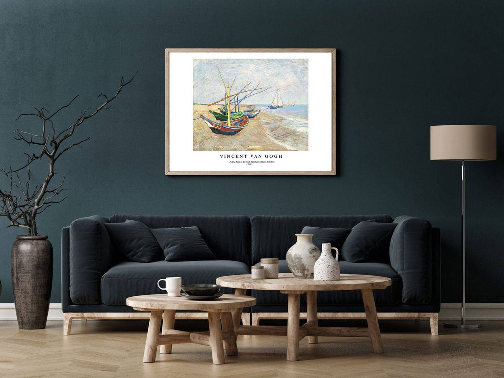 "Vincent Van Gogh - Fishing Boats on the Beach Poster"
