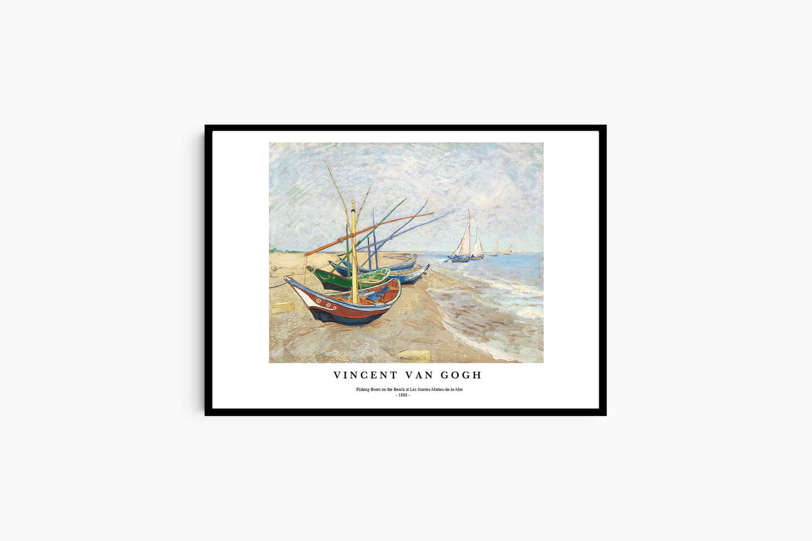 "Vincent Van Gogh - Fishing Boats on the Beach Poster"