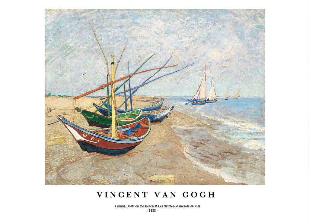 "Vincent Van Gogh - Fishing Boats on the Beach Poster"
