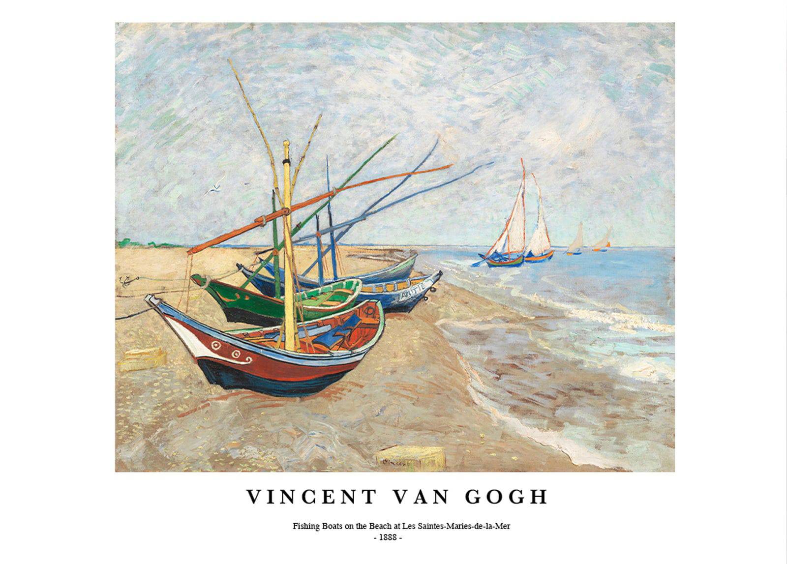 "Vincent Van Gogh - Fishing Boats on the Beach Poster"