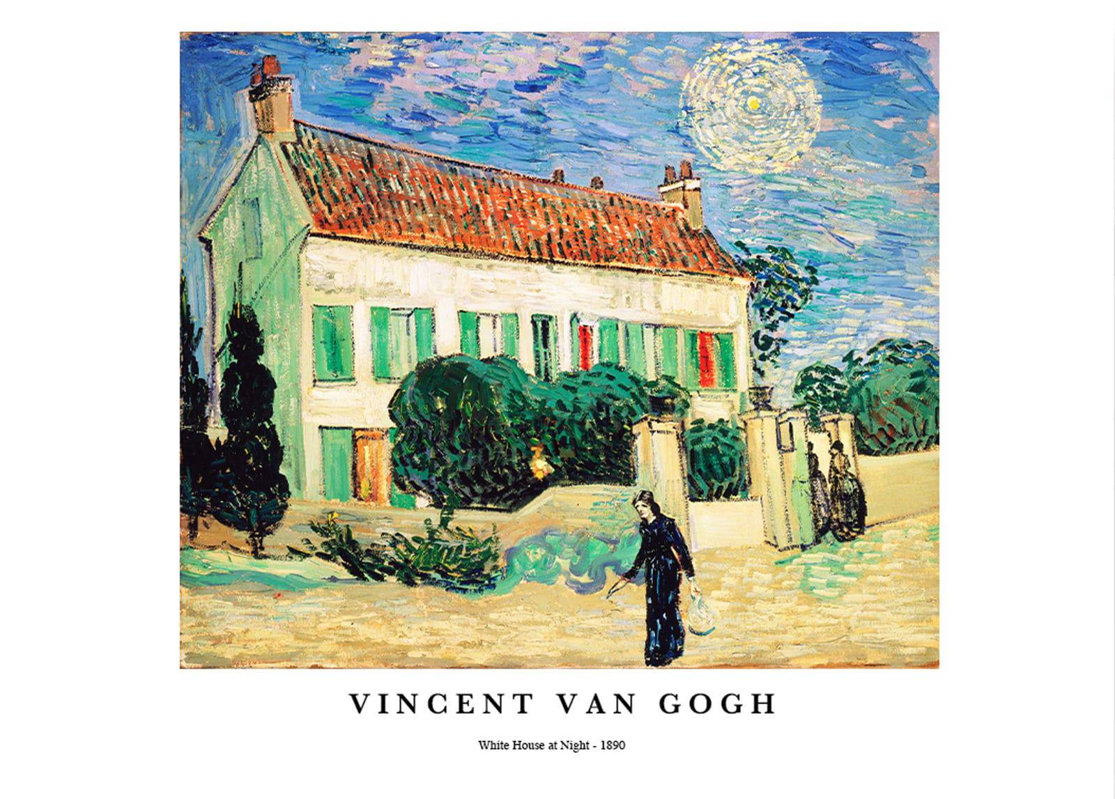 "Vincent Van Gogh - White House at Night Poster"