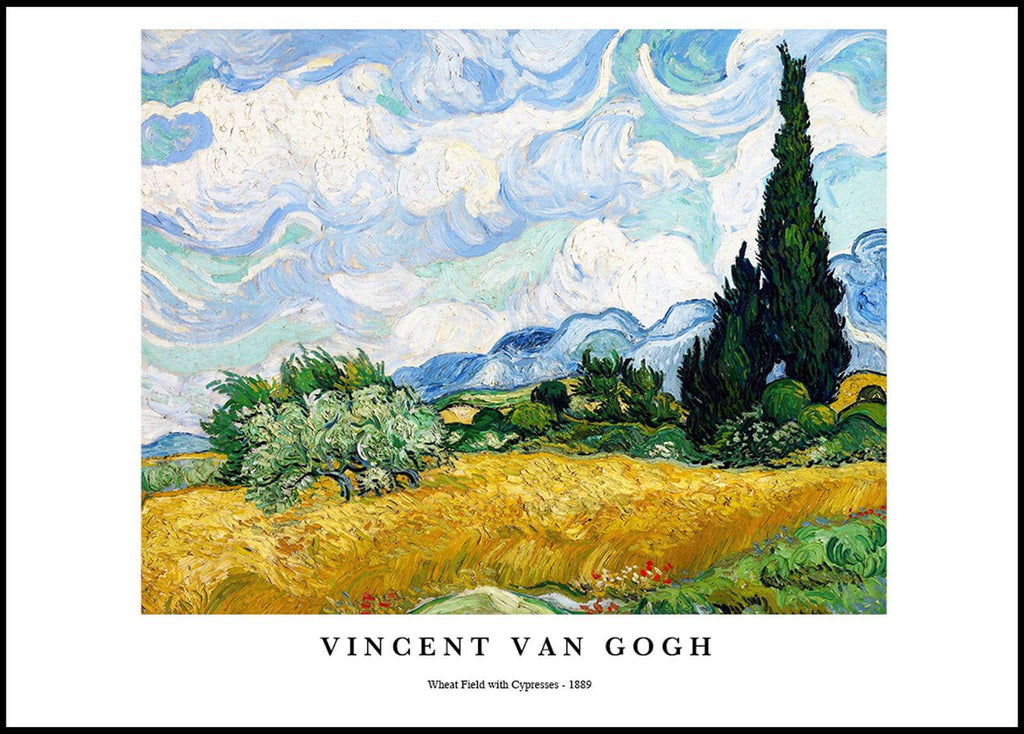 "Vincent Van Gogh - Wheat Field with Cypresses Poster"