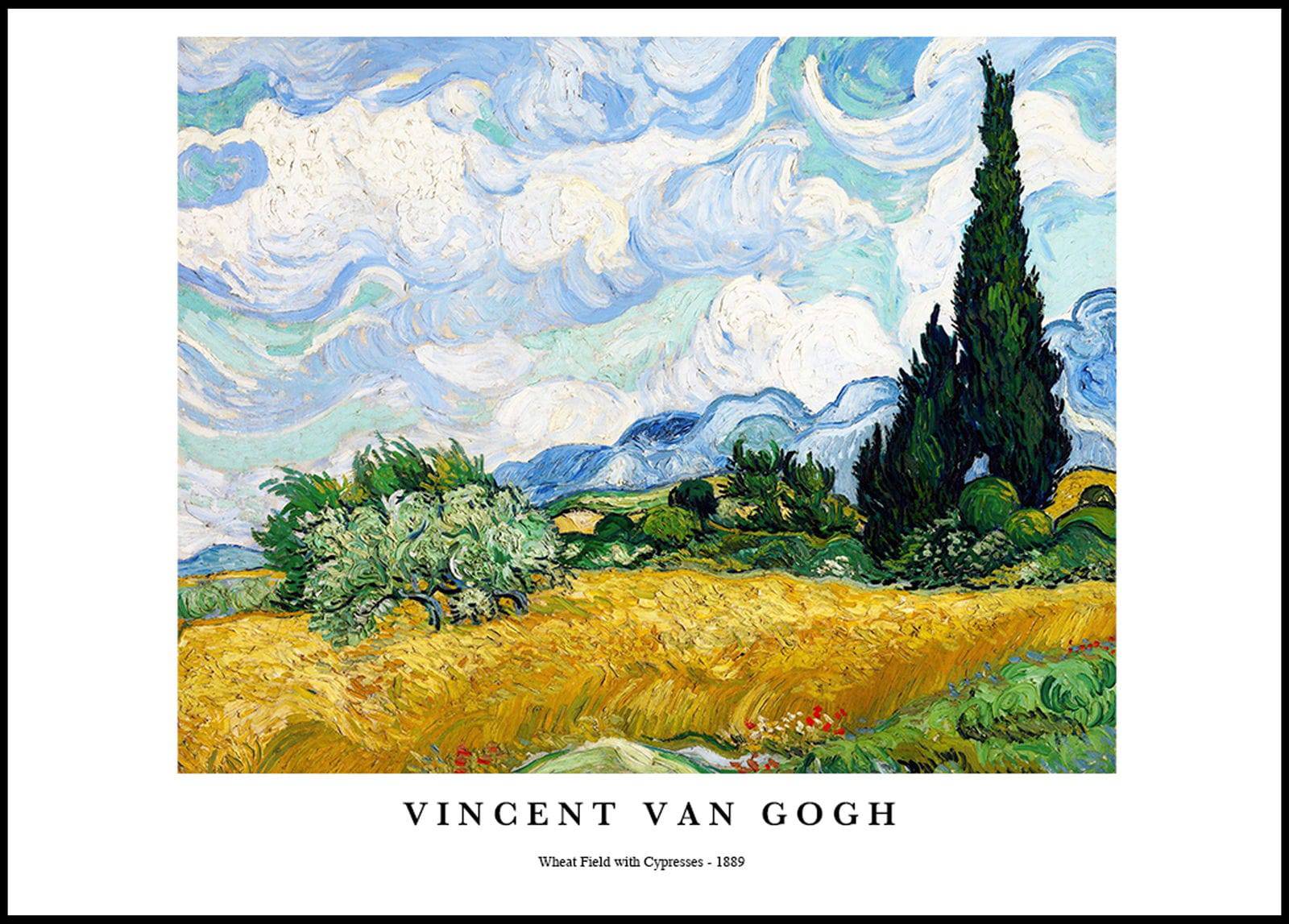 "Vincent Van Gogh - Wheat Field with Cypresses Poster"