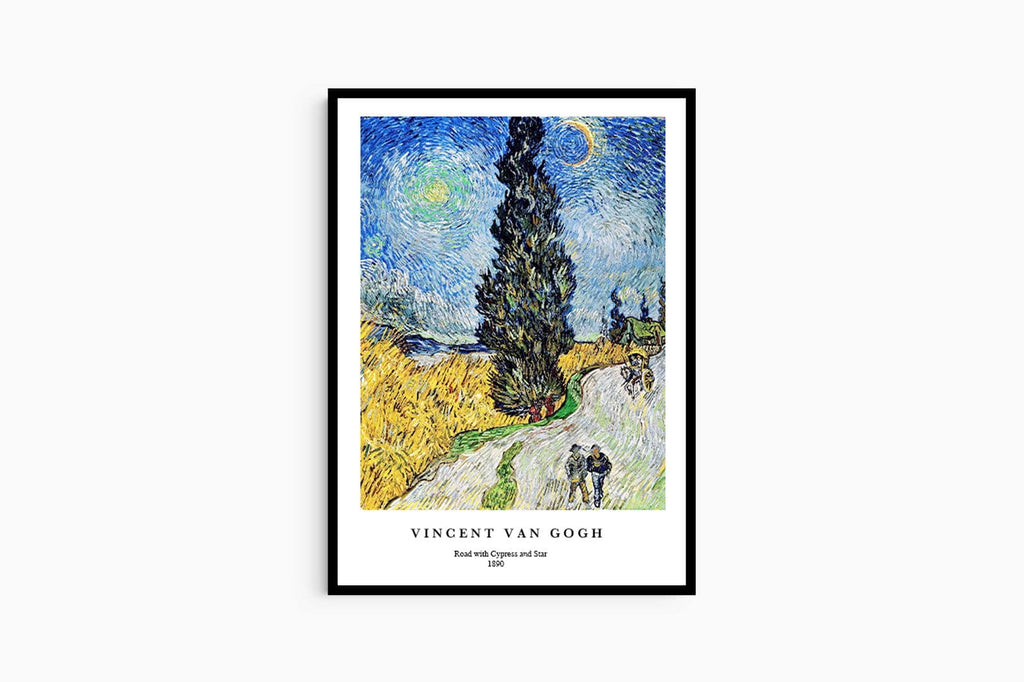 "Vincent Van Gogh - Road with Cypress and Star Poster"