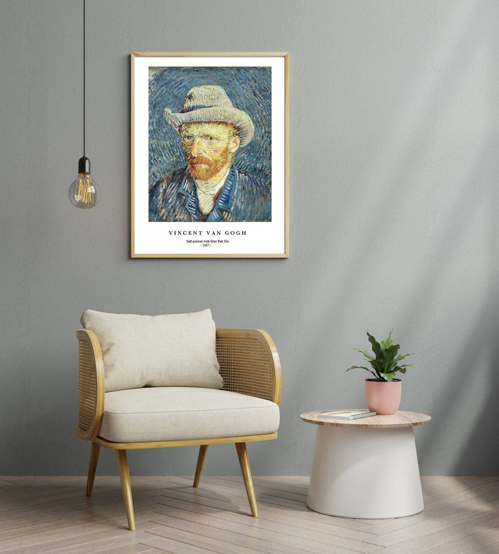 "Vincent Van Gogh - Self-Portrait with Grey Felt Hat Poster"