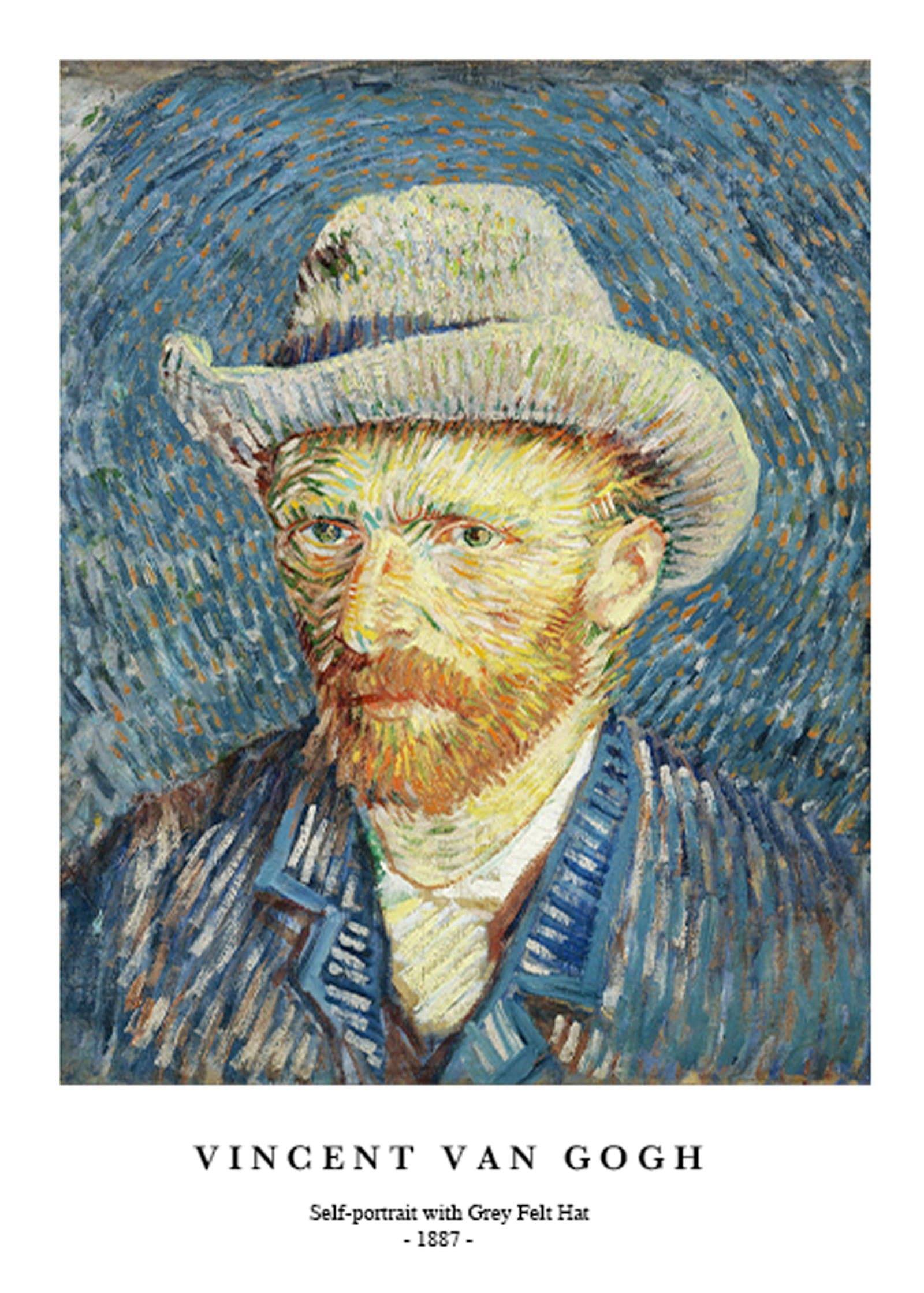 "Vincent Van Gogh - Self-Portrait with Grey Felt Hat Poster"