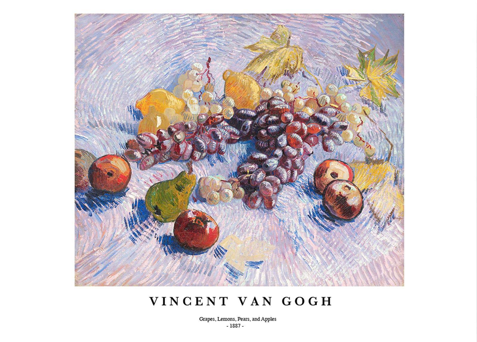 "Vincent Van Gogh - Grapes, Lemons, Pears, and Apples Poster"