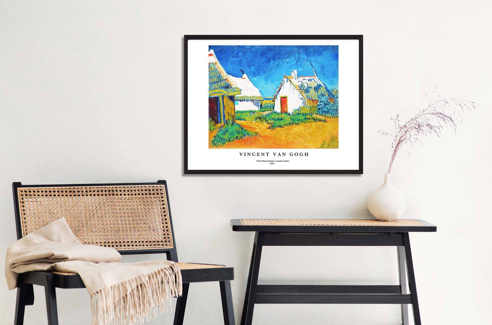 "Vincent Van Gogh - Three White Cottages in Saintes-Maries Poster"