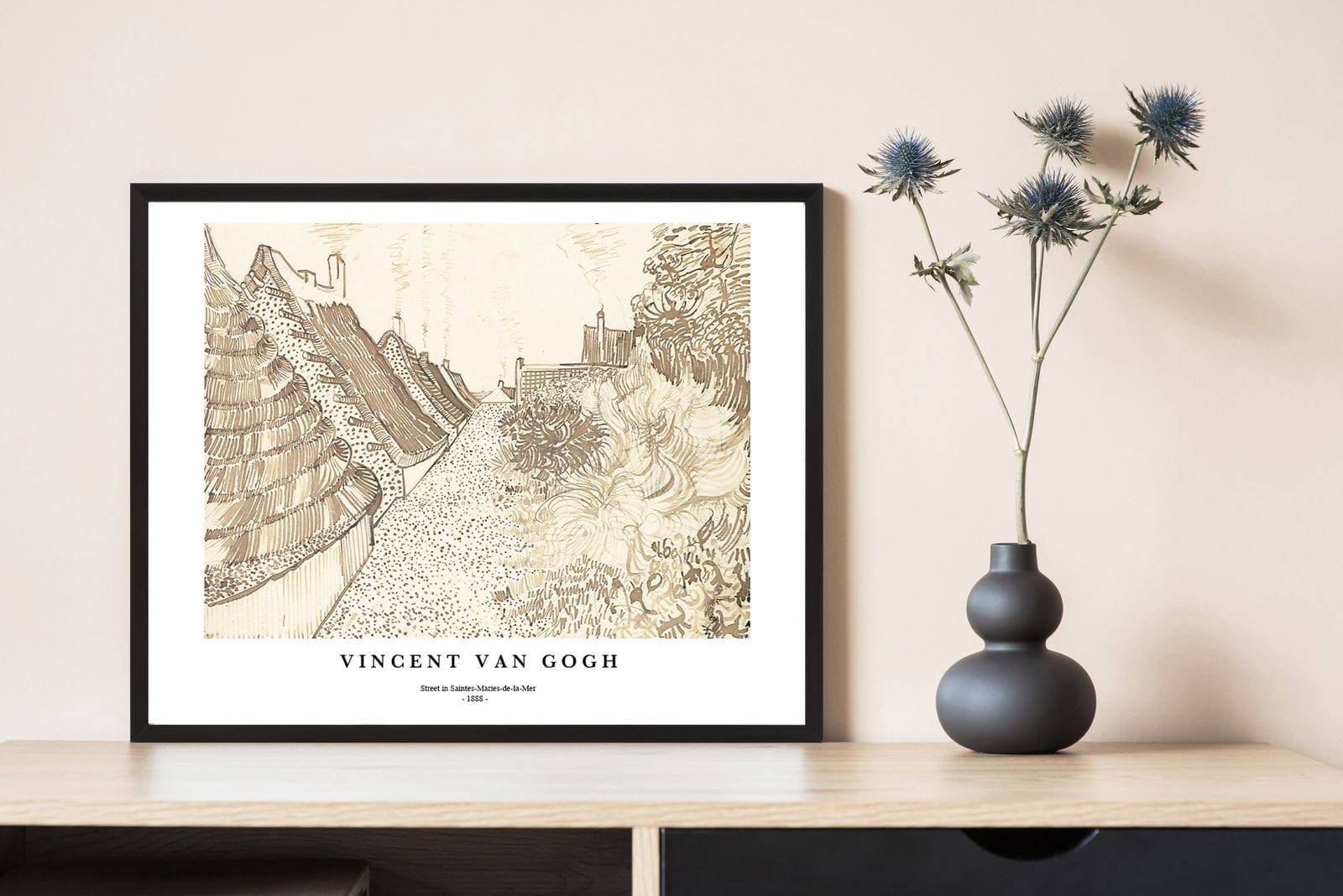 "Vincent Van Gogh - Street in Saintes-Maries-de-la-Mer"