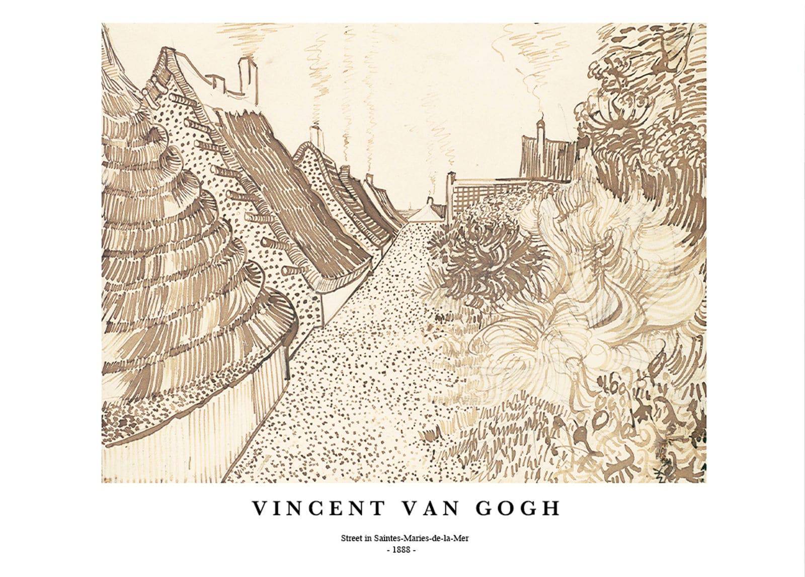"Vincent Van Gogh - Street in Saintes-Maries-de-la-Mer"