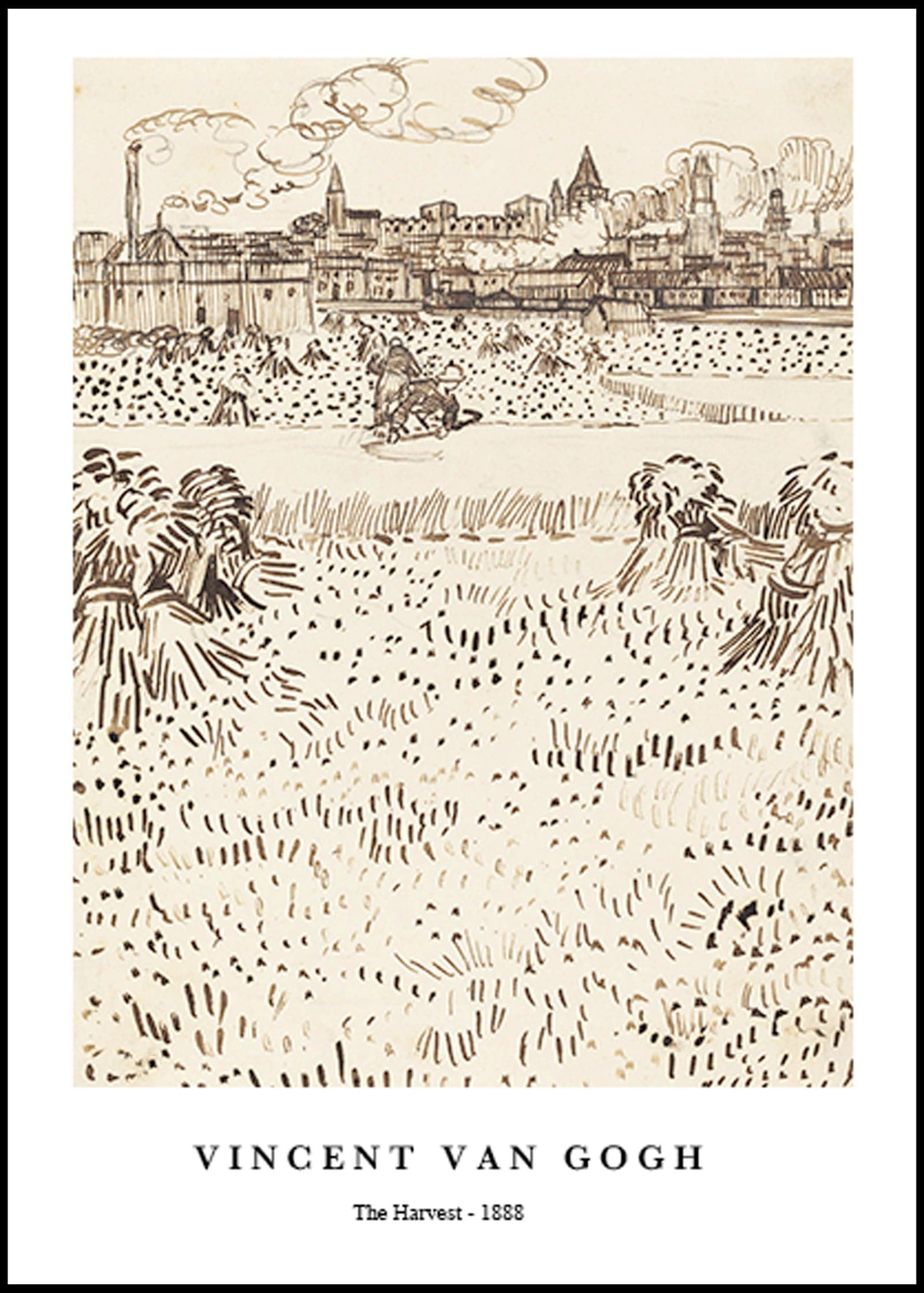 "Vincent Van Gogh - The Harvest Poster"
