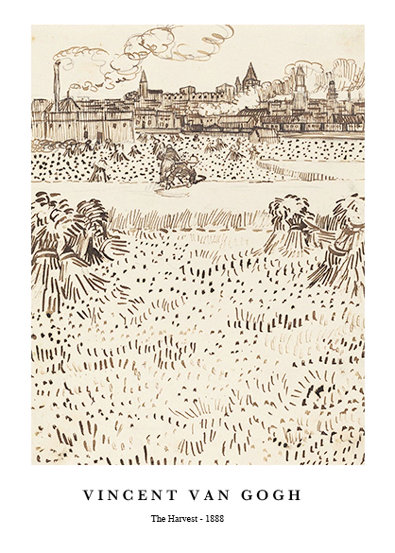"Vincent Van Gogh - The Harvest Poster"
