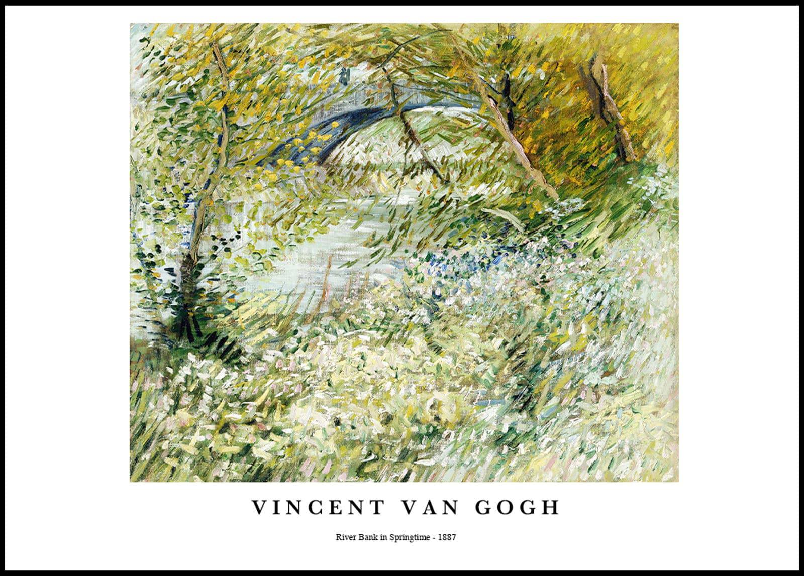 "Vincent Van Gogh - River Bank in Springtime Poster"