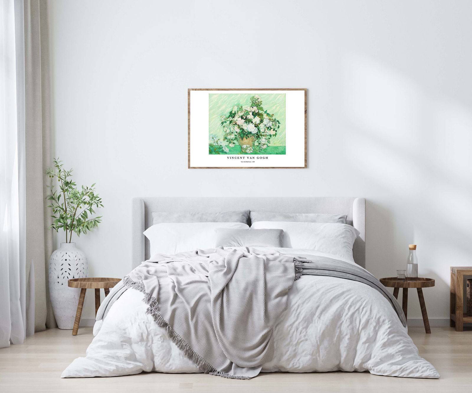 "Vincent Van Gogh - Vase with Pink Roses Poster"