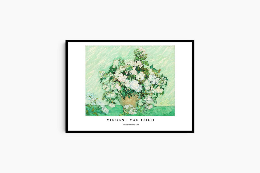 "Vincent Van Gogh - Vase with Pink Roses Poster"