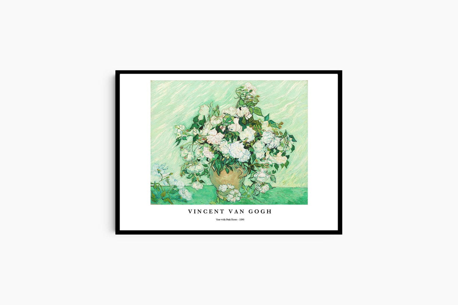 "Vincent Van Gogh - Vase with Pink Roses Poster"