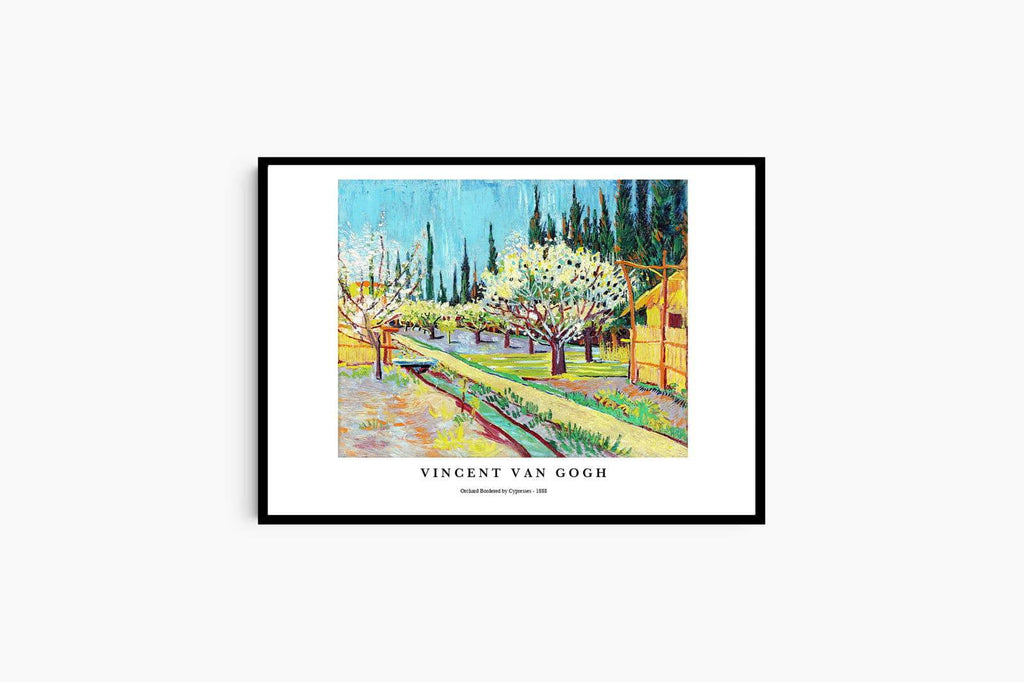 "Vincent Van Gogh - Orchard Bordered by Cypresses Poster"