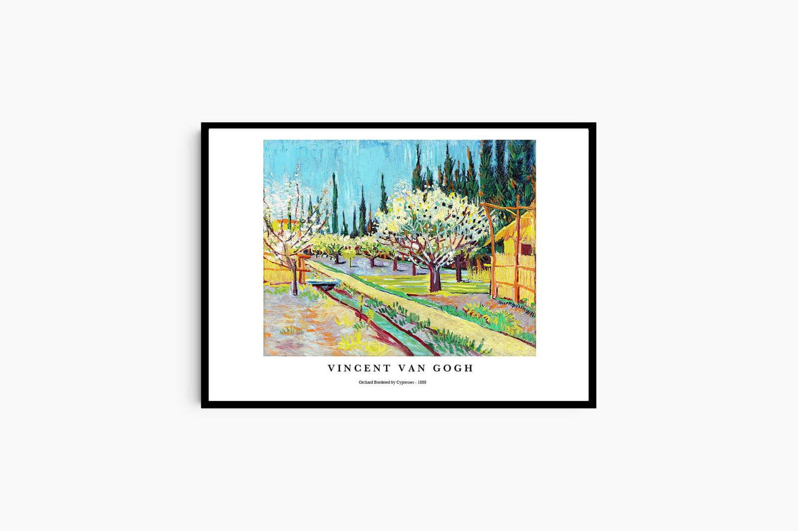 "Vincent Van Gogh - Orchard Bordered by Cypresses Poster"