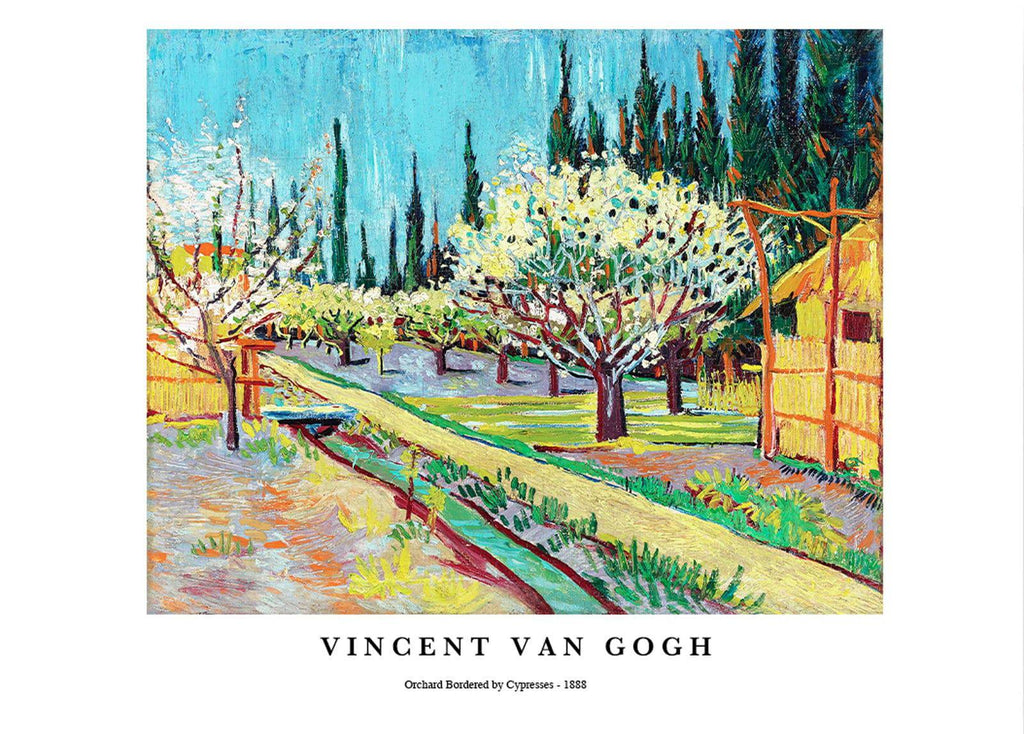 "Vincent Van Gogh - Orchard Bordered by Cypresses Poster"